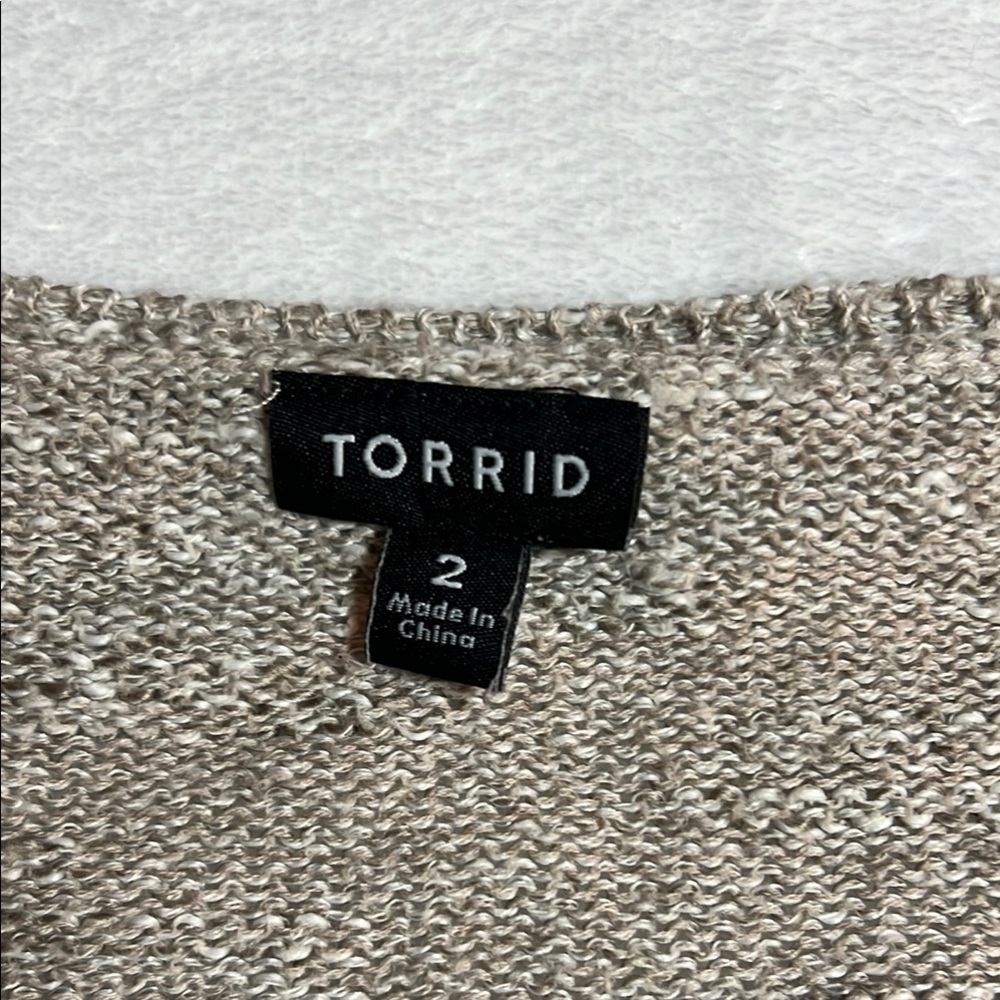 Torrid Beige V-Neck Sweater - Picture 5 of 12